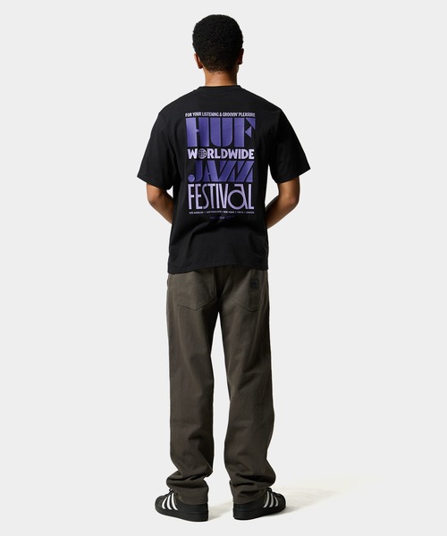 HUF（ハフ）の「WORLD JAZZ FESTIVAL TEE（Tシャツ/カットソー・メンズ・ホワイト/ブラック・S/M/L/XL/XXL）」の16枚目の写真