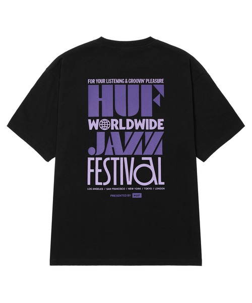 HUF（ハフ）の「WORLD JAZZ FESTIVAL TEE（Tシャツ/カットソー・メンズ・ホワイト/ブラック・S/M/L/XL/XXL）」の11枚目の写真