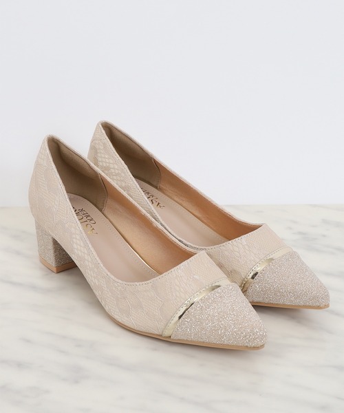 TRUDEA（トルディア）の「レースラメパンプス（パンプス・レディース・ブラック/シルバー/ベージュ・MEDIUM/LARGE/SMALL）」の17枚目の写真