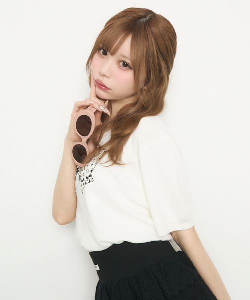 ★angelicpretty★リボン柄 半袖ニットセーター★黒✕ピンク★美品★ ANGELICPRETTY OnlineShop/ロリータファッション通販サイト