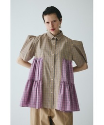 Side gather Aline blouse サイドギャザーAラインブラウス