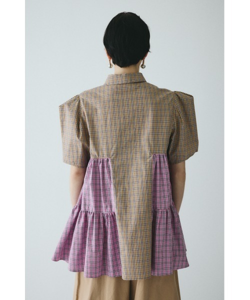 HeRIN.CYE(ヘリンドットサイ)の「Side gather Aline blouse サイドギャザーAラインブラウス(シャツ/ブラウス・レディース・ブラウン系その他/ブラック系その他/ベージュ系その他・FREE)」の13枚目の写真