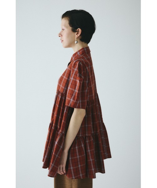 HeRIN.CYE(ヘリンドットサイ)の「Side gather Aline blouse サイドギャザーAラインブラウス(シャツ/ブラウス・レディース・ブラウン系その他/ブラック系その他/ベージュ系その他・FREE)」の5枚目の写真