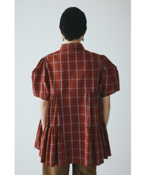 HeRIN.CYE(ヘリンドットサイ)の「Side gather Aline blouse サイドギャザーAラインブラウス(シャツ/ブラウス・レディース・ブラウン系その他/ブラック系その他/ベージュ系その他・FREE)」の6枚目の写真