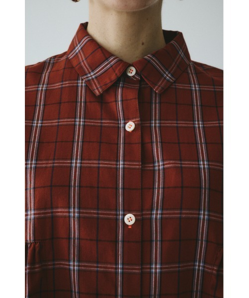 HeRIN.CYE(ヘリンドットサイ)の「Side gather Aline blouse サイドギャザーAラインブラウス(シャツ/ブラウス・レディース・ブラウン系その他/ブラック系その他/ベージュ系その他・FREE)」の7枚目の写真