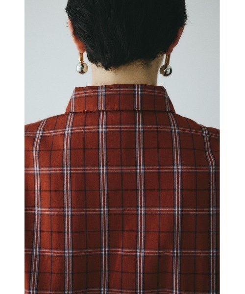 HeRIN.CYE(ヘリンドットサイ)の「Side gather Aline blouse サイドギャザーAラインブラウス(シャツ/ブラウス・レディース・ブラウン系その他/ブラック系その他/ベージュ系その他・FREE)」の8枚目の写真