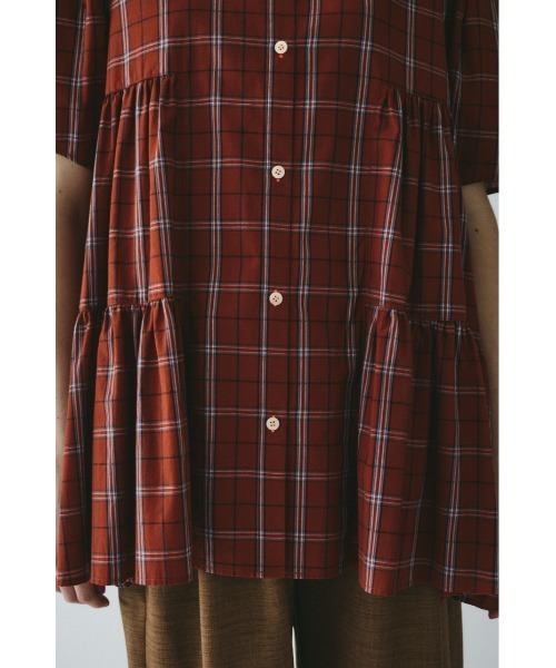 HeRIN.CYE(ヘリンドットサイ)の「Side gather Aline blouse サイドギャザーAラインブラウス(シャツ/ブラウス・レディース・ブラウン系その他/ブラック系その他/ベージュ系その他・FREE)」の10枚目の写真