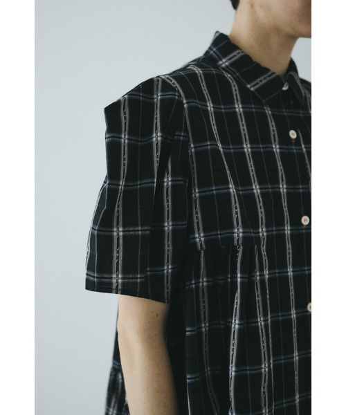 HeRIN.CYE(ヘリンドットサイ)の「Side gather Aline blouse サイドギャザーAラインブラウス(シャツ/ブラウス・レディース・ブラウン系その他/ブラック系その他/ベージュ系その他・FREE)」の19枚目の写真
