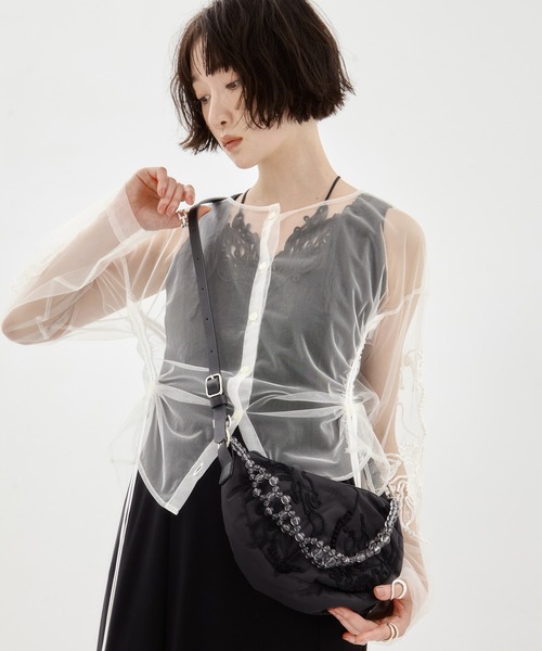 MURRAL/ミューラル】Sea pea embroidered bag/シーピーエン