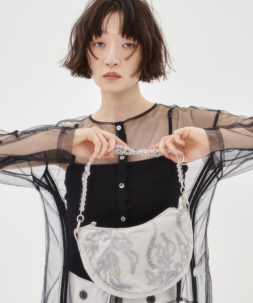 MURRAL/ミューラル】Sea pea embroidered bag/シーピーエン