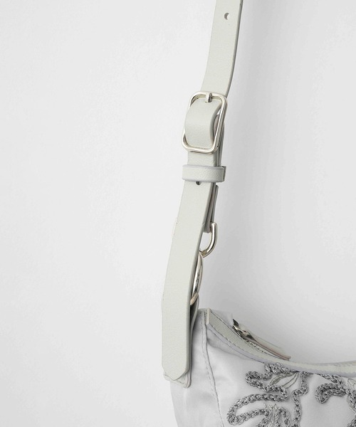 MURRAL(ミューラル)の「【MURRAL/ミューラル】Sea pea embroidered bag/シーピーエンブロイダリーバッグ/ショルダーバッグ(ハンドバッグ・レディース・ブラック/ライトグレー・FREE)」の10枚目の写真