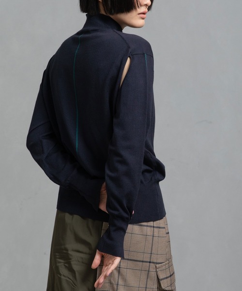 MARECHAL TERRE（マルシャルテル）の「2wayニット（ニット/セーター・レディース・ブラック/ネイビー/チャコールグレー/レッド/キャメル・MEDIUM）」の3枚目の写真