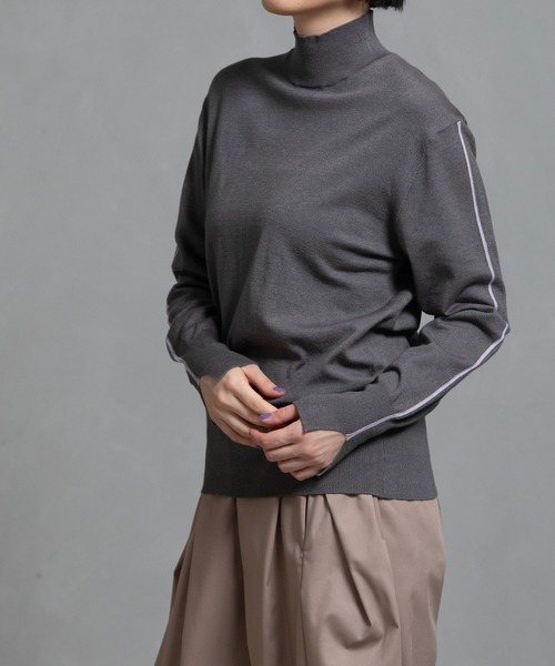 MARECHAL TERRE（マルシャルテル）の「2wayニット（ニット/セーター・レディース・ブラック/ネイビー/チャコールグレー/レッド/キャメル・MEDIUM）」の2枚目の写真