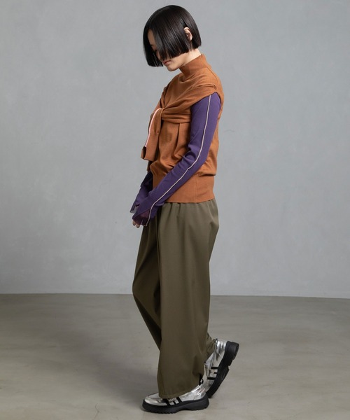 MARECHAL TERRE（マルシャルテル）の「2wayニット（ニット/セーター・レディース・ブラック/ネイビー/チャコールグレー/レッド/キャメル・MEDIUM）」の17枚目の写真