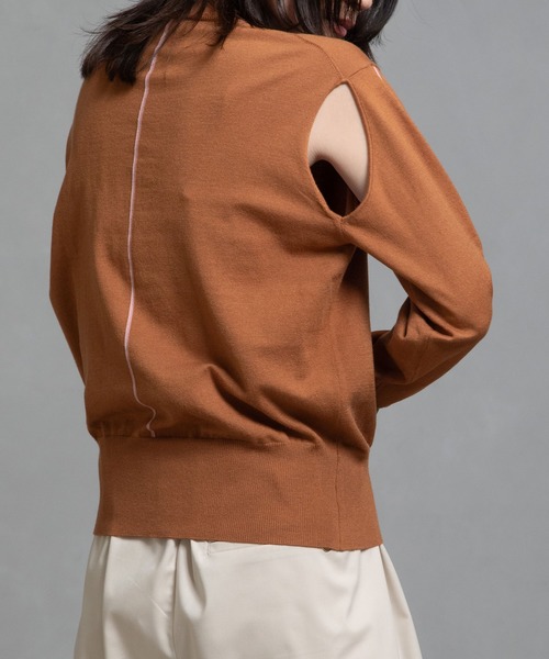 MARECHAL TERRE（マルシャルテル）の「2wayニット（ニット/セーター・レディース・ブラック/ネイビー/チャコールグレー/レッド/キャメル・MEDIUM）」の19枚目の写真