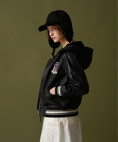 【極美品】BlackEyePatch×AVIREX レザージャケット スタジャン 極美品】BlackEyePatch×AVIREX レザージャケット スタジャン