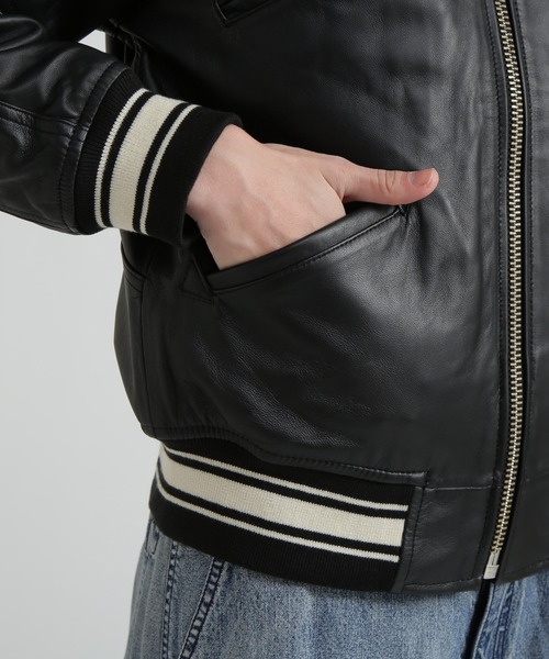 avirex レザージャケット SIGNATURE HOODED LEATHER / シグネチャーフードレザー