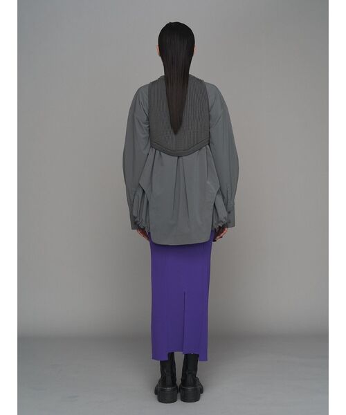 CURVE LINE RIB SHORT VEST / カーブラインリブショートベスト
