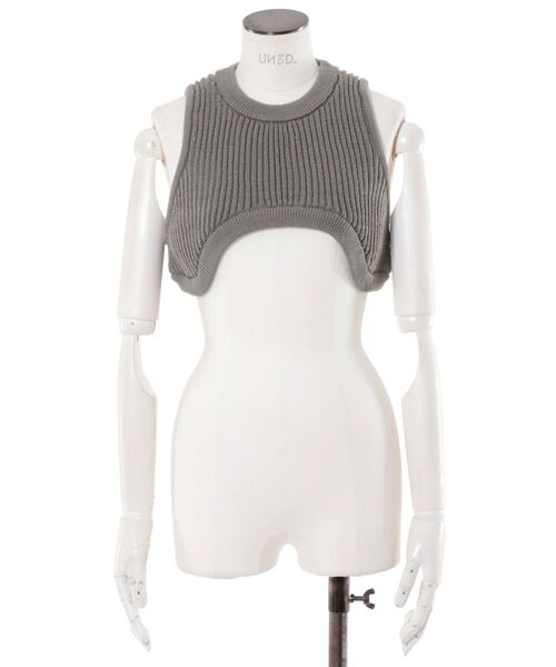 CURVE LINE RIB SHORT VEST / カーブラインリブショートベスト