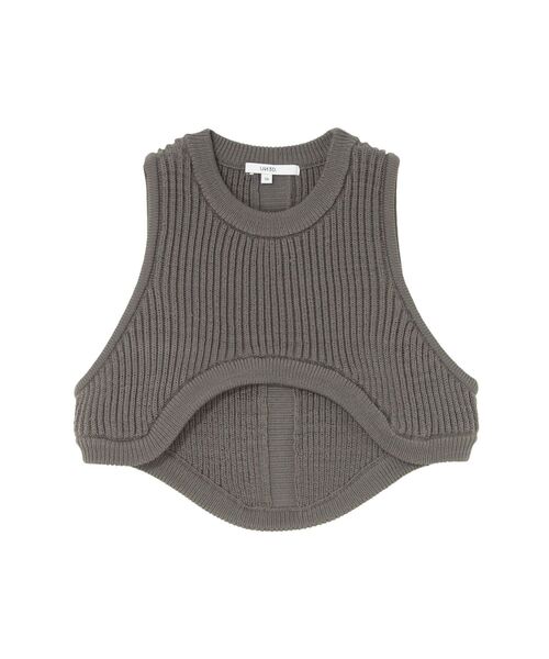 CURVE LINE RIB SHORT VEST / カーブラインリブショートベスト