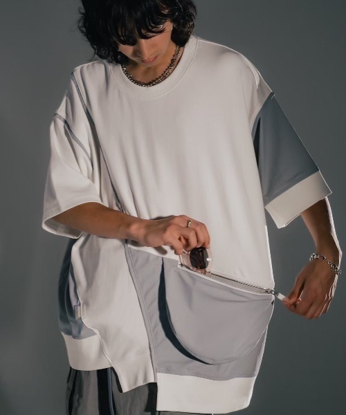 ROYAL FLASH(ロイヤルフラッシュ)の「Maison ULA/メゾン ウラ/切り替えTシャツ(Tシャツ/カットソー・メンズ・ブラック/ホワイト・1/2)」の3枚目の写真