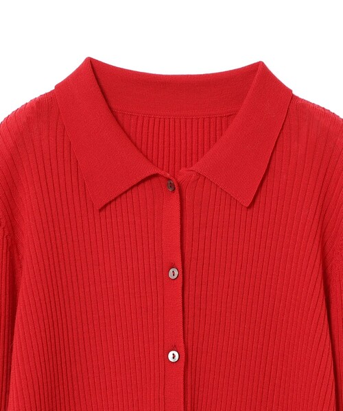 Ray BEAMS（レイビームス）の「リブ ポロ カーディガン（カーディガン/ボレロ・レディース・レッド/オフホワイト/シルバー・ONE SIZE）」の16枚目の写真
