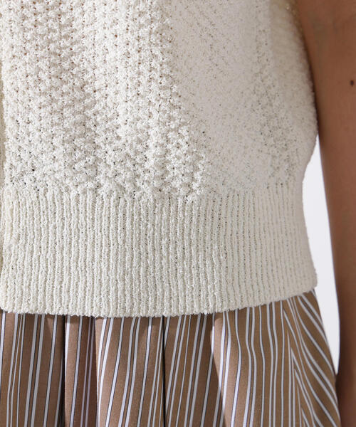 N.（N. Natural Beauty Basic）（エヌエヌナチュラルビューティーベーシック）の「ゴールドボタンニットカーディガン（カーディガン/ボレロ・レディース・オレンジ/ブラック系その他/オフホワイト・MEDIUM）」の5枚目の写真