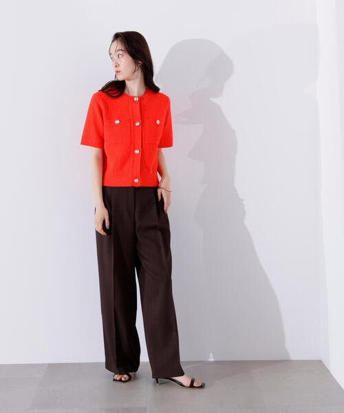 N.（N. Natural Beauty Basic）（エヌエヌナチュラルビューティーベーシック）の「ゴールドボタンニットカーディガン（カーディガン/ボレロ・レディース・オレンジ/ブラック系その他/オフホワイト・MEDIUM）」の19枚目の写真