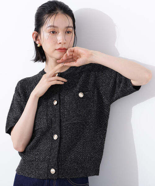 セール】ゴールドボタンニットカーディガン（カーディガン/ボレロ）｜N