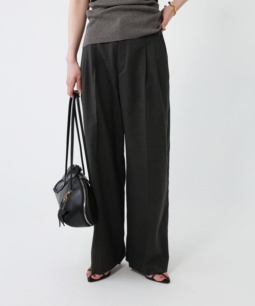 BABYLONE(バビロン)の「T/Wスラックスパンツ(スラックス・レディース・グレー/チャコール・36inch/38inch)」の1枚目の写真