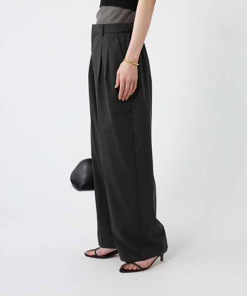 BABYLONE(バビロン)の「T/Wスラックスパンツ(スラックス・レディース・グレー/チャコール・36inch/38inch)」の5枚目の写真