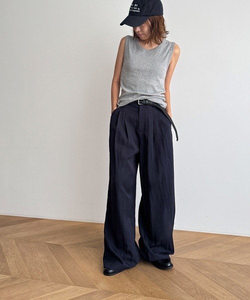 CANAL JEAN（キャナルジーン）の「Miller　パネルリブラウンドタンクトップ（タンクトップ・レディース・グリーン系その他/ヘザーグレー/ネイビー系/ブラック・ONE SIZE）」の11枚目の写真