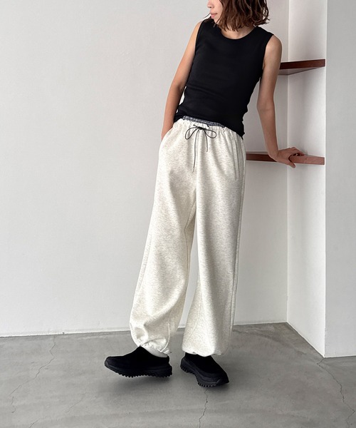 CANAL JEAN（キャナルジーン）の「Miller　パネルリブラウンドタンクトップ（タンクトップ・レディース・グリーン系その他/ヘザーグレー/ネイビー系/ブラック・ONE SIZE）」の9枚目の写真