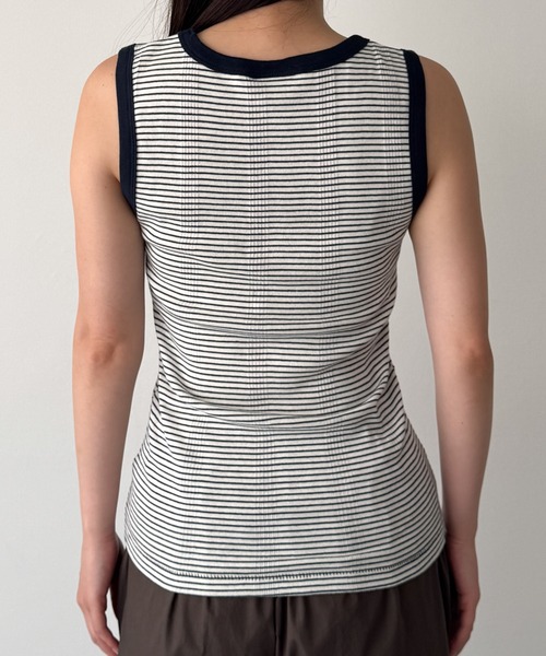 CANAL JEAN（キャナルジーン）の「Miller　パネルリブラウンドタンクトップ（タンクトップ・レディース・グリーン系その他/ヘザーグレー/ネイビー系/ブラック・ONE SIZE）」の16枚目の写真