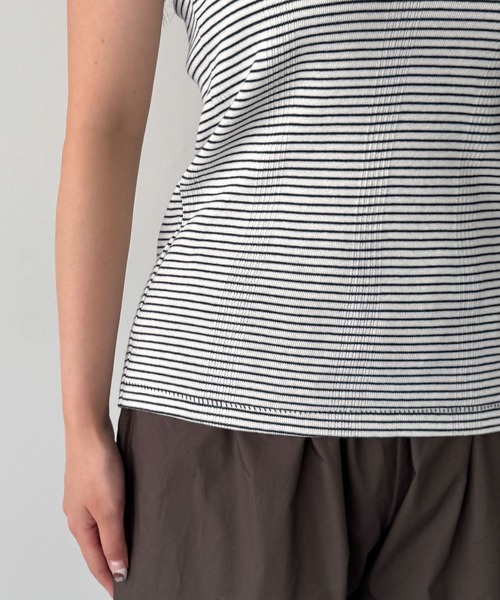 CANAL JEAN（キャナルジーン）の「Miller　パネルリブラウンドタンクトップ（タンクトップ・レディース・グリーン系その他/ヘザーグレー/ネイビー系/ブラック・ONE SIZE）」の18枚目の写真