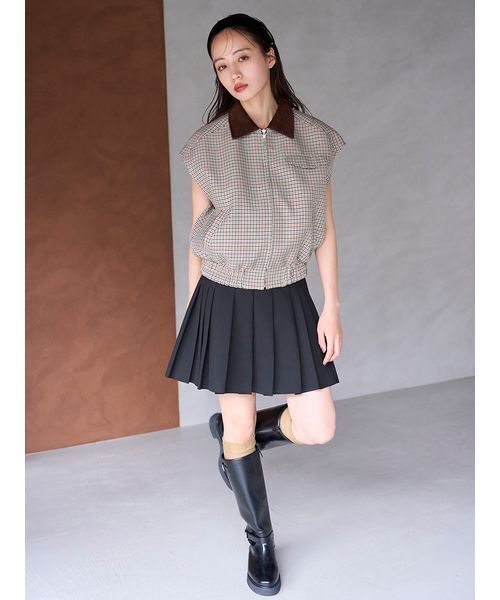 SNIDEL（スナイデル）の「プリーツスカショーパン（スカート・レディース・ベージュ/グレー/ブラック・0/1）」の19枚目の写真