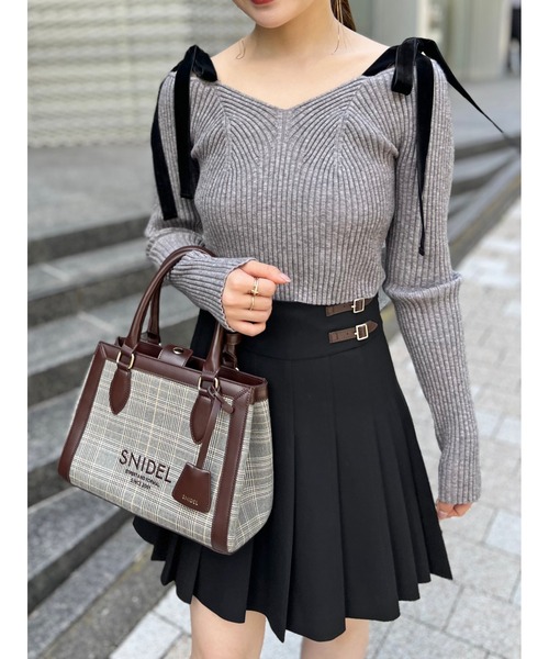 SNIDEL（スナイデル）の「プリーツスカショーパン（スカート・レディース・ベージュ/グレー/ブラック・0/1）」の5枚目の写真