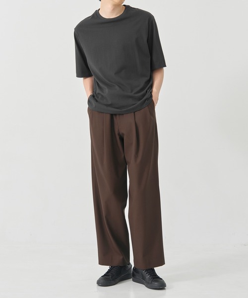 パンツ markaware pleated wode trousers MARKAWARE/マーカウェア】DOUBLE PLEATED EASY TROUSERS