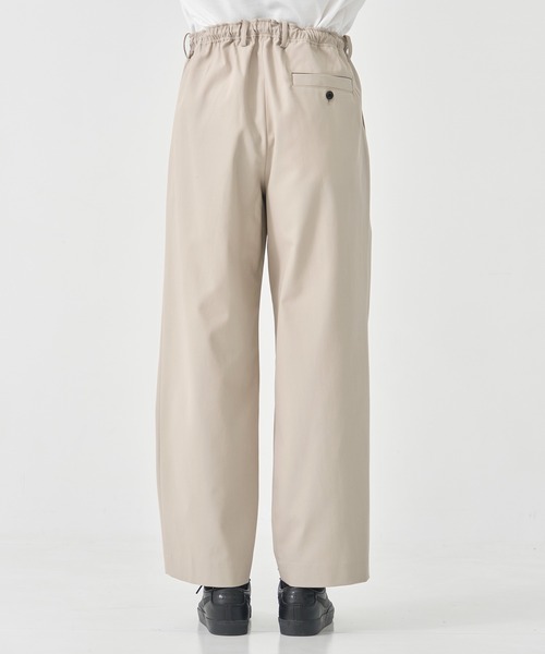 パンツ MARKAWARE / DOUBLE PLEATED TROUSER ORGANIC COTTON GABARDINE DOUBLE PLEATED EASY TROUSERS, Light