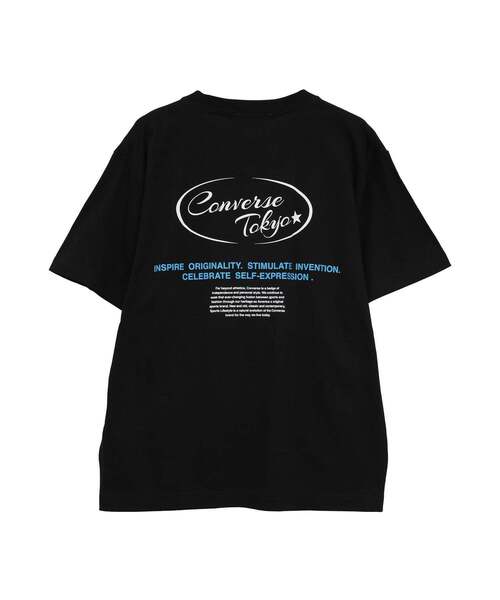 CONVERSE TOKYO(コンバーストウキョウ)の「OVAL LOGO BACK PRINT TEE(Tシャツ/カットソー・レディース・ホワイト/杢グレー/ブラック・FREE)」の4枚目の写真