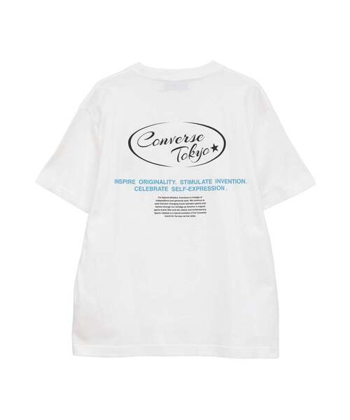 CONVERSE TOKYO(コンバーストウキョウ)の「OVAL LOGO BACK PRINT TEE(Tシャツ/カットソー・レディース・ホワイト/杢グレー/ブラック・FREE)」の11枚目の写真