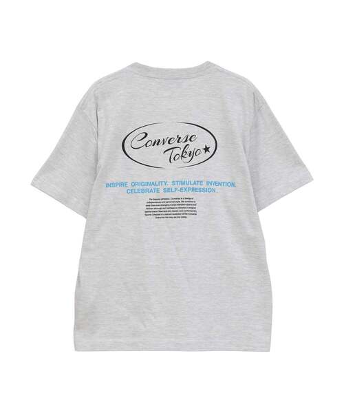 CONVERSE TOKYO(コンバーストウキョウ)の「OVAL LOGO BACK PRINT TEE(Tシャツ/カットソー・レディース・ホワイト/杢グレー/ブラック・FREE)」の12枚目の写真