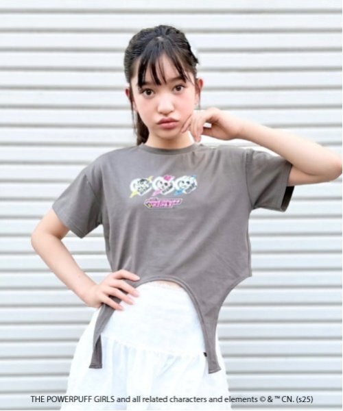 by LOVEiT(バイラビット)の「【The Powerpuff Girls】ガーターTシャツ(接触冷感)(Tシャツ/カットソー・キッズ・オフホワイト/ブルーグレー/チャコール・150cm/140cm/160cm/130cm)」の21枚目の写真