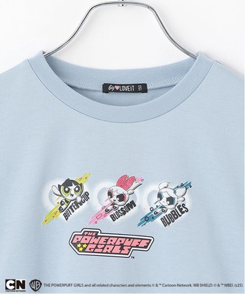 by LOVEiT(バイラビット)の「【The Powerpuff Girls】ガーターTシャツ(接触冷感)(Tシャツ/カットソー・キッズ・オフホワイト/ブルーグレー/チャコール・150cm/140cm/160cm/130cm)」の9枚目の写真