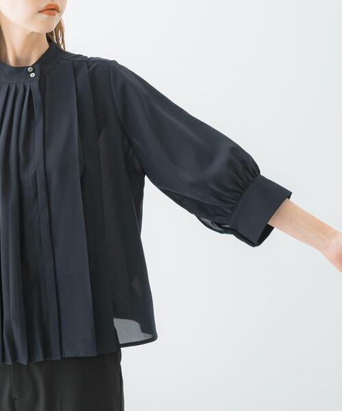 【新品タグ付】 アーバンリサーチロッソ ボタンデザインブラウス ブラック F URBAN RESEARCH ROSSO WOMEN（アーバンリサーチ ロッソ）の
