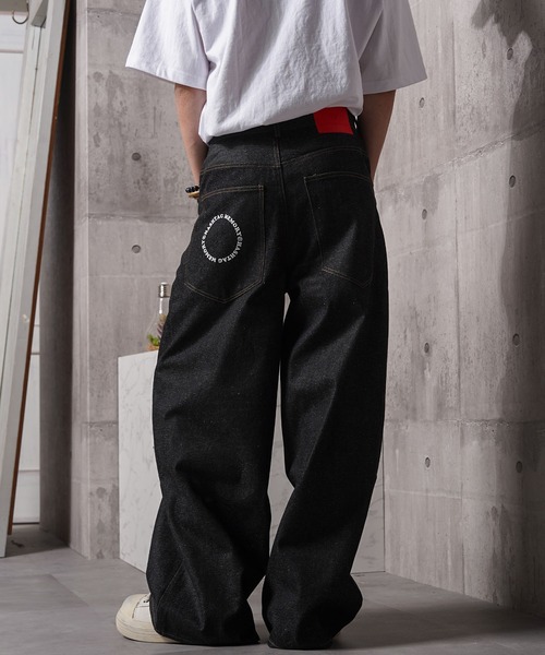 #MEMORY(メモリー)の「【MEMORY】ボタンフライ バレルレッグ ジーンズ / Button fly barrel leg jeans(デニムパンツ・メンズ・ブラック/ネイビー・S/M/L)」の11枚目の写真