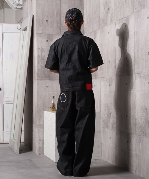 #MEMORY(メモリー)の「【MEMORY】ボタンフライ バレルレッグ ジーンズ / Button fly barrel leg jeans(デニムパンツ・メンズ・ブラック/ネイビー・S/M/L)」の16枚目の写真