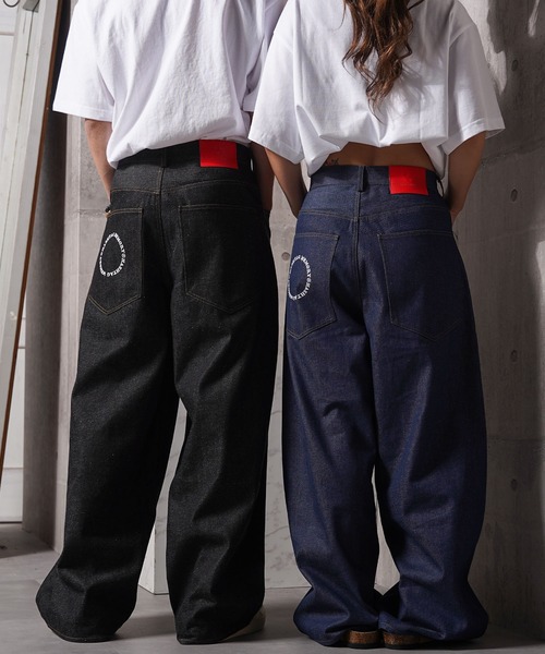 #MEMORY(メモリー)の「【MEMORY】ボタンフライ バレルレッグ ジーンズ / Button fly barrel leg jeans(デニムパンツ・メンズ・ブラック/ネイビー・S/M/L)」の7枚目の写真