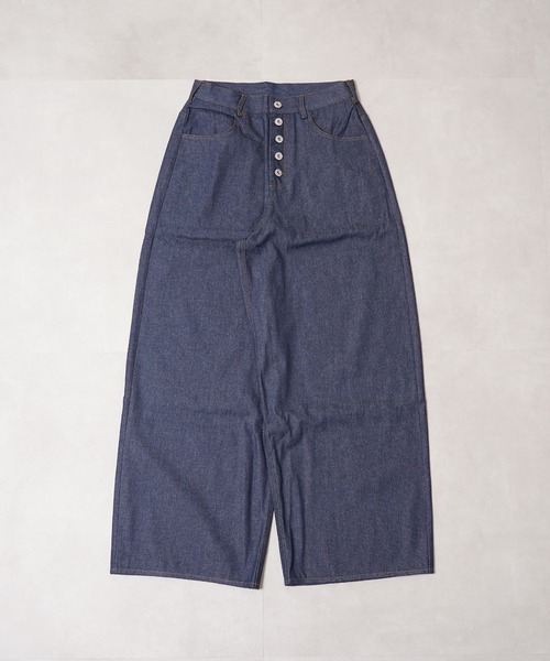 #MEMORY(メモリー)の「【MEMORY】ボタンフライ バレルレッグ ジーンズ / Button fly barrel leg jeans(デニムパンツ・メンズ・ブラック/ネイビー・S/M/L)」の17枚目の写真