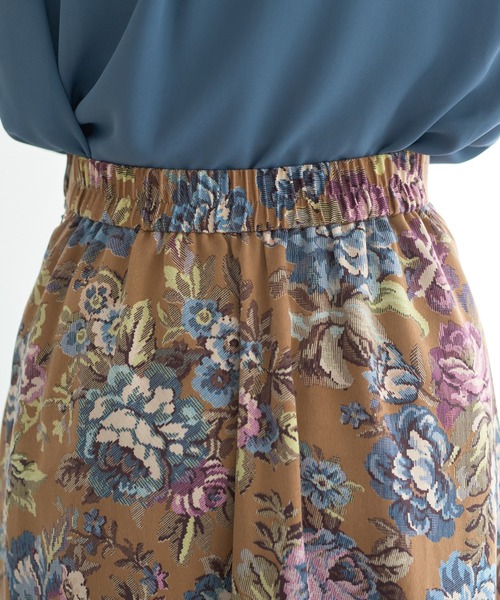 YECCA VECCA（イェッカヴェッカ）の「ゴブラン柄フレアスカート（スカート・レディース・キャメル/ベージュ・M/S）」の19枚目の写真